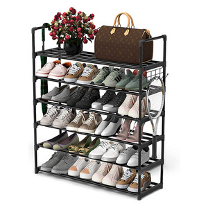 Factory Direct Stackable Boots and Shoes Store 6-Layer Metal Shoe Racks