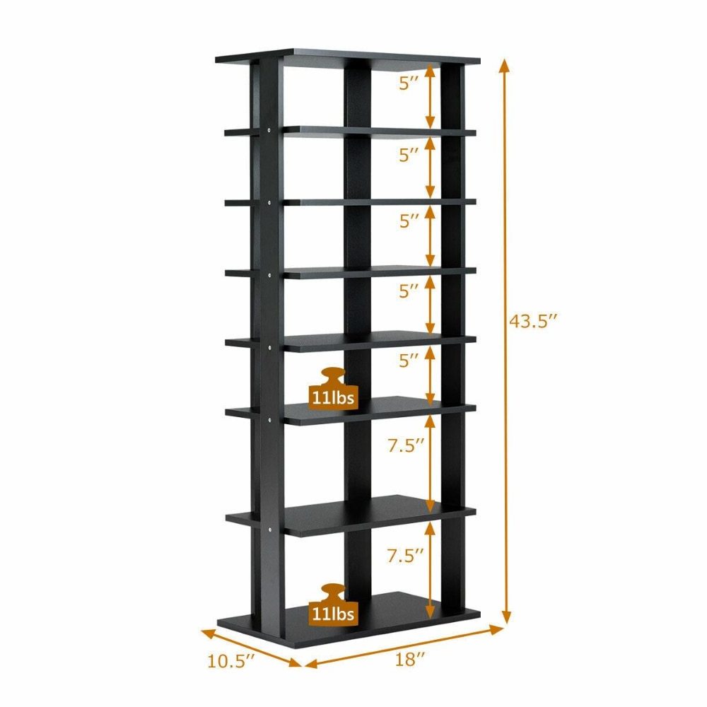 China Factory Modern Home 7 Layer Sports Shoes Storage Rack High Heel Casual Shoe Display Rack