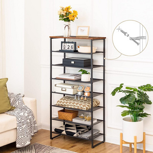 Large Narrow Shoe Rack 8 Tier Tall Shoe Cabinet Storage for Hallway Entrance Bedroom