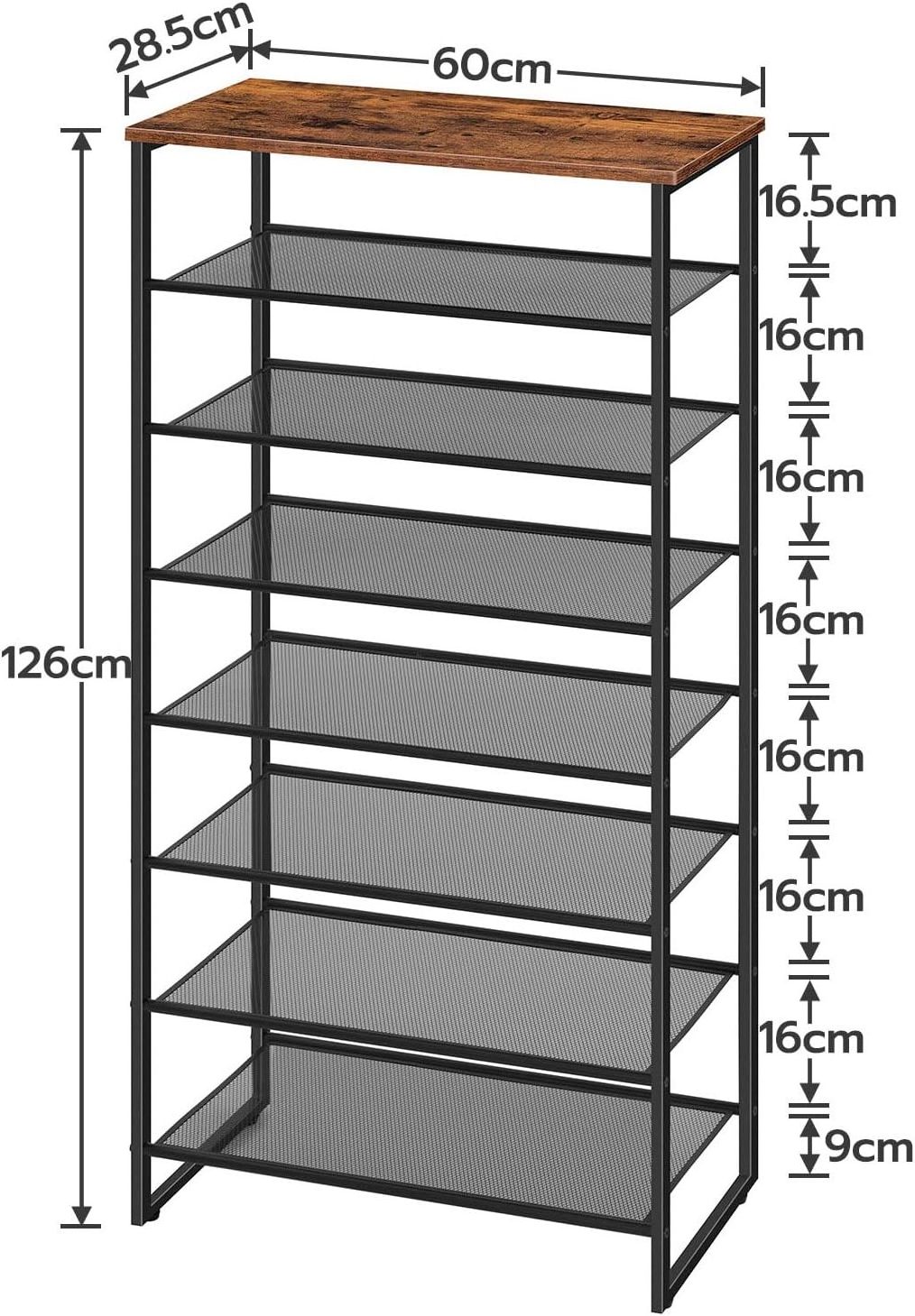 Large Narrow Shoe Rack 8 Tier Tall Shoe Cabinet Storage for Hallway Entrance Bedroom