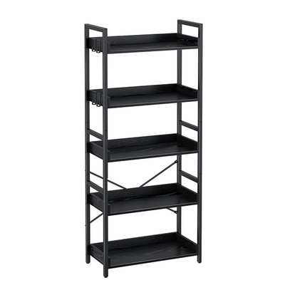 Custom 6 Tiers Adjustable Tall Bookcase Book Shelf Rack Organizer Shelving Unit Free Standing Storage Bamboo Bookshelf