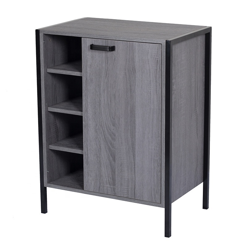 Modern Storage Free Standing Accent Cabinet With Doors and 3 Layer Used Entryway Living Room