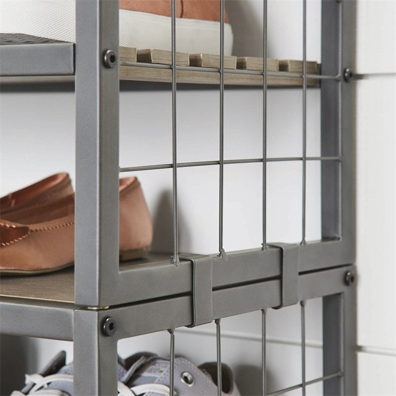 High Quality Manufacturer Metal Tray & Shoe Rack Decorative 3 Tier Industrial Boot Tray Cabinet