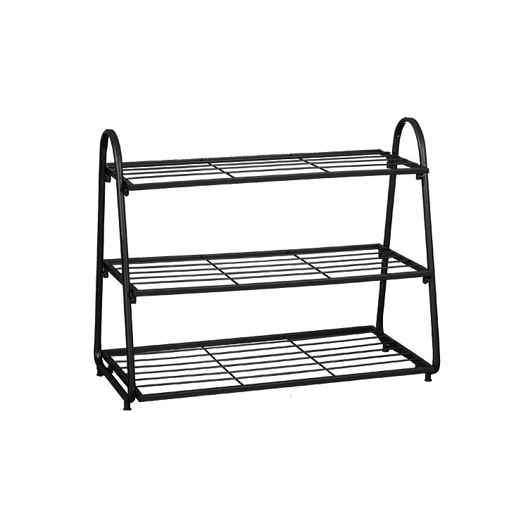 2023 Hot Sell Living Room Easy To Install 4 Tier Shoe Storage Cabinet Black Plastic Shoe Rack Organizer for Home