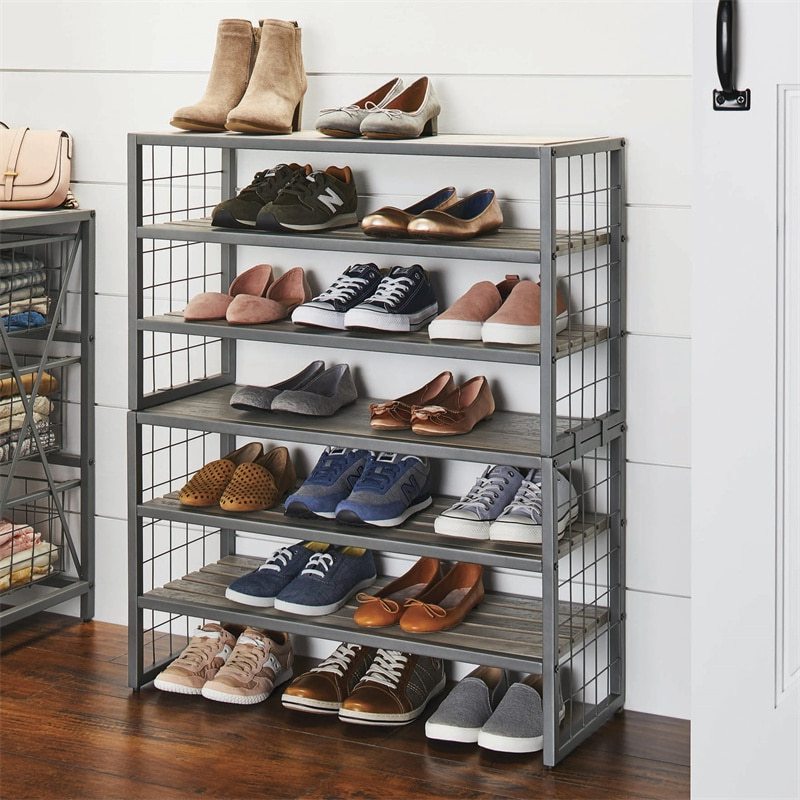 High Quality Manufacturer Metal Tray & Shoe Rack Decorative 3 Tier Industrial Boot Tray Cabinet