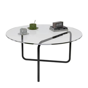 Modern Coffee Table Center Desk Luxury Furniture for Living Room Round Tempered Glass Table ethiopian coffee table