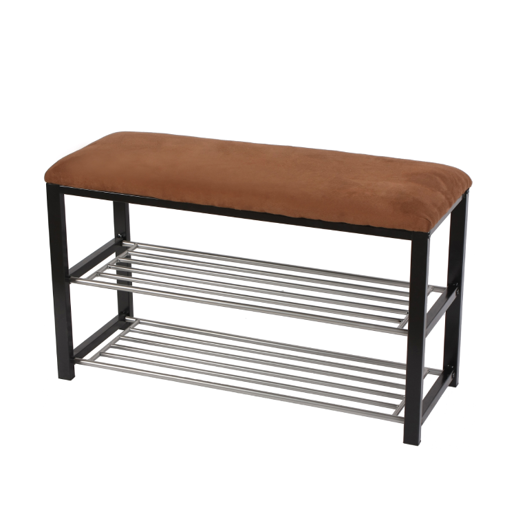 3-Tier Morden Storage Shelf With Seat Wooden Shelf  Wooden Shoe Rack Bench