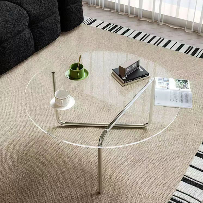 Modern Coffee Table Center Desk Luxury Furniture for Living Room Round Tempered Glass Table ethiopian coffee table