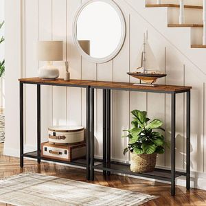 Narrow Console Table Living Room Furniture with Storage Shelves Entrance Hallway Sofa Table for Small Space