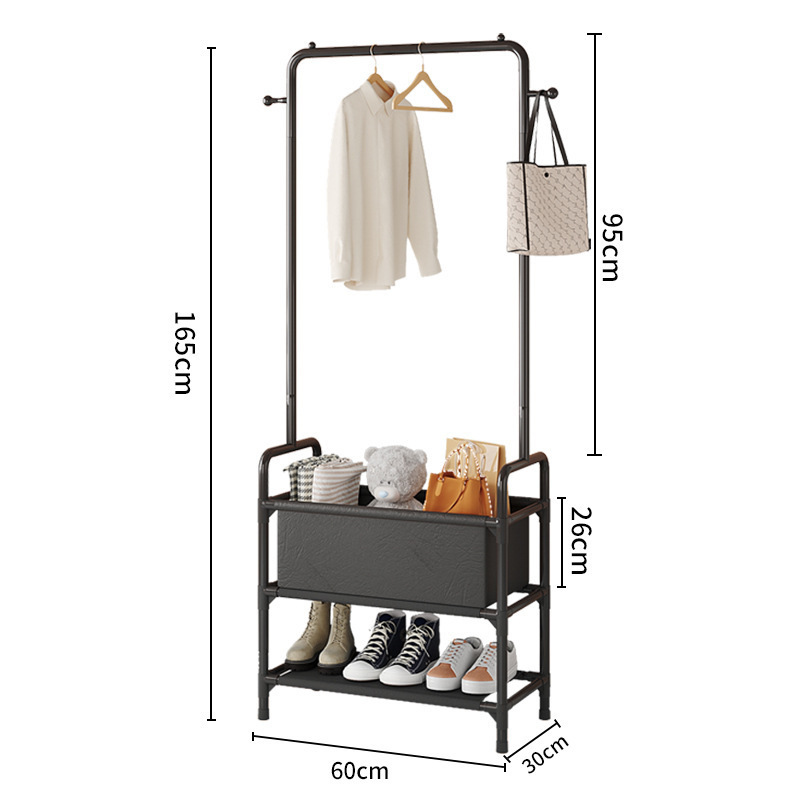 Clothes hanger floor simple household bedroom hanger clothes balcony dormitory movable corner overnight clothes storage rack