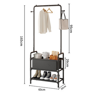 Clothes hanger floor simple household bedroom hanger clothes balcony dormitory movable corner overnight clothes storage rack