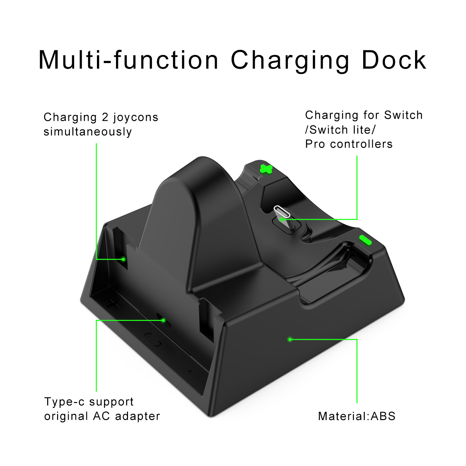 game accessories Nintendo Switch charger dock  for Nintendo Switch OLED and  Switch and and Pro controller