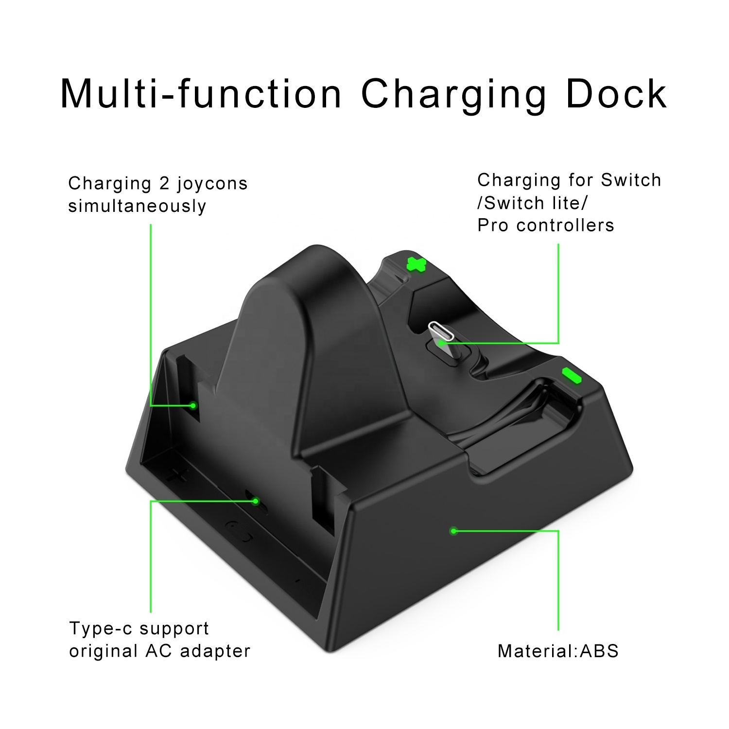 New Products ABS Nintendo Switch Charger dock for Nintendo Switch OLED and Switch and Pro Controller