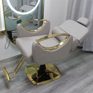 2023 Wholesale hair salon chair Barber chair can be placed upside down shaving lift rotary ironing and dyeing hair cutting chair