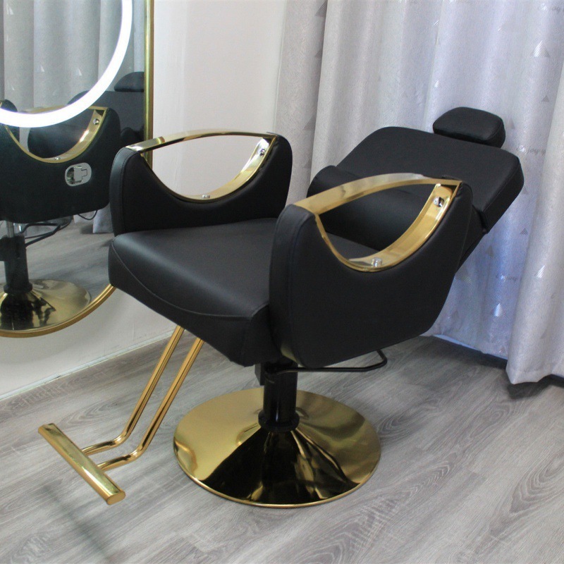 2023 Wholesale hair salon chair Barber chair can be placed upside down shaving lift rotary ironing and dyeing hair cutting chair