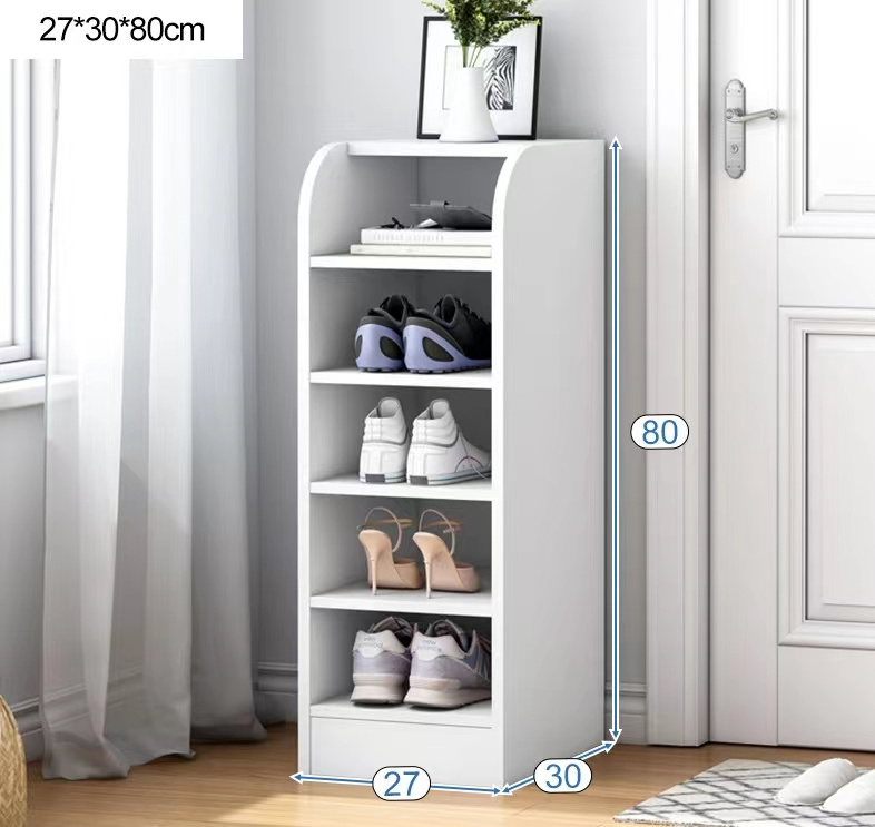 Shoe Rack Living Room Furniture, Rotating Wooden Multi Layered Space Saving Design for Family Home Furniture Packing Modern