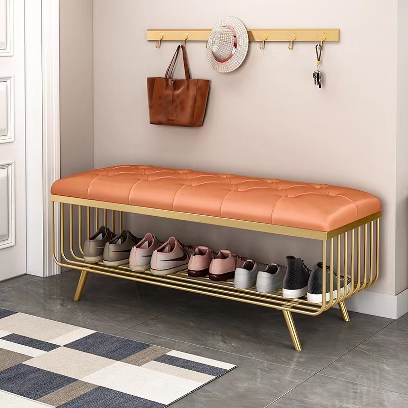 Factory direct sales, cheap shoe exchange, simple and long strip storage integrated shoe rack at home entrance