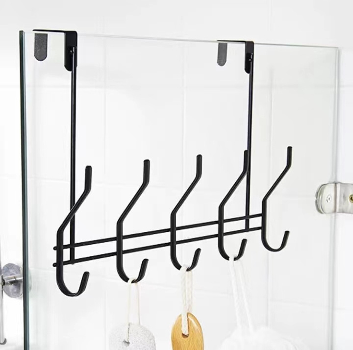 Stainless steel heavy duty door hanger on door hook, coat, robe, hat, clothes, towel rack