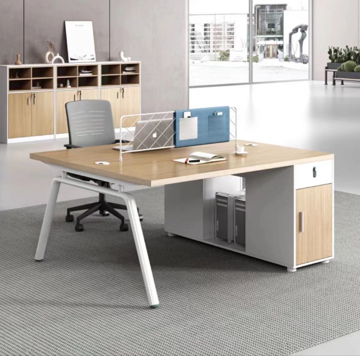 Office desk and chair combination simple modern staff simple office office furniture 2/4 person computer desk