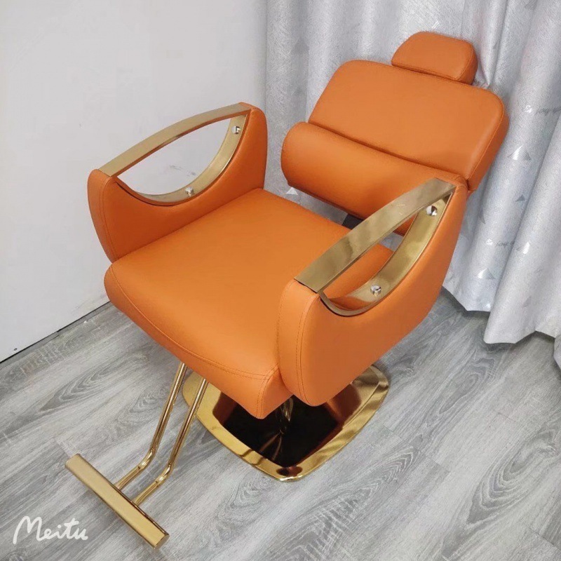 2023 Wholesale hair salon chair Barber chair can be placed upside down shaving lift rotary ironing and dyeing hair cutting chair