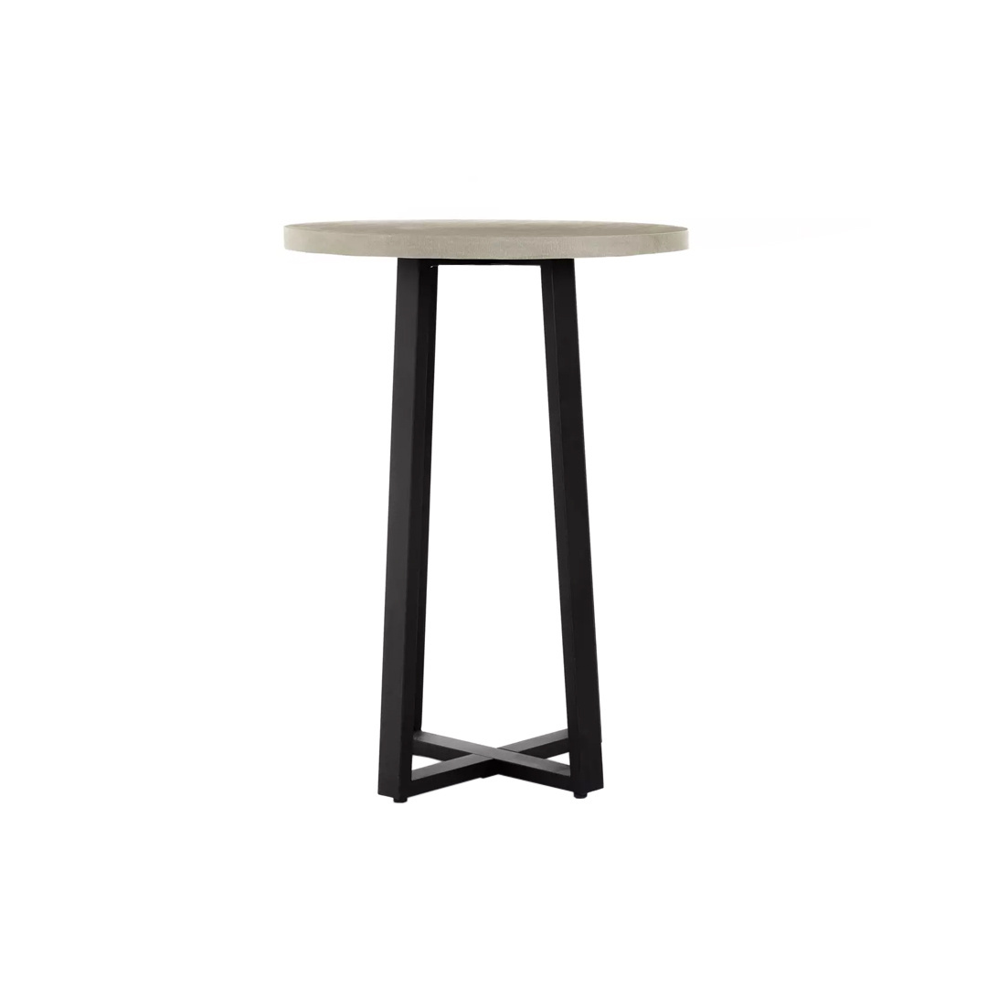 Modern Bar Table Simple Design Teak Wood With Round Top