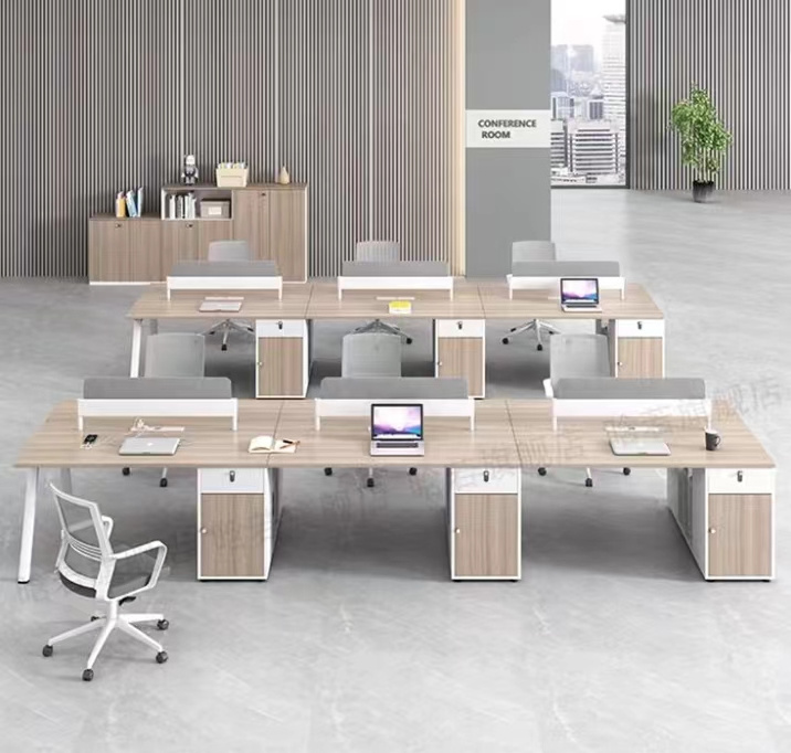 Office desk and chair combination simple modern staff simple office office furniture 2/4 person computer desk