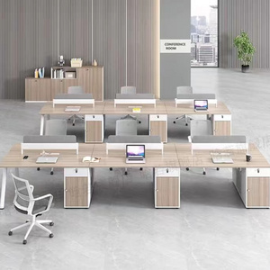 Office desk and chair combination simple modern staff simple office office furniture 2/4 person computer desk