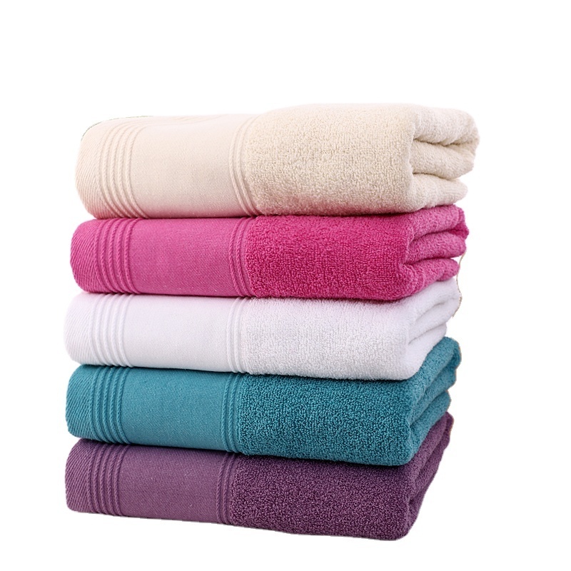 Custom wholesaler high quality polyester cotton thickened absorbent adult household soft hand bath towel set