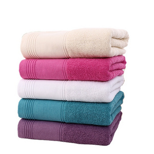 Custom wholesaler high quality polyester cotton thickened absorbent adult household soft hand bath towel set