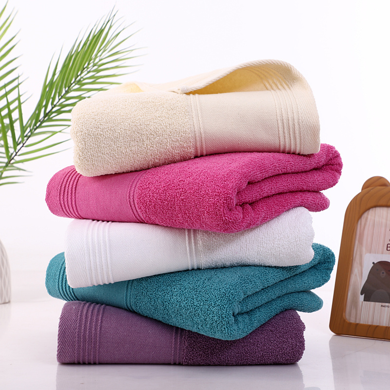 Custom wholesaler high quality polyester cotton thickened absorbent adult household soft hand bath towel set