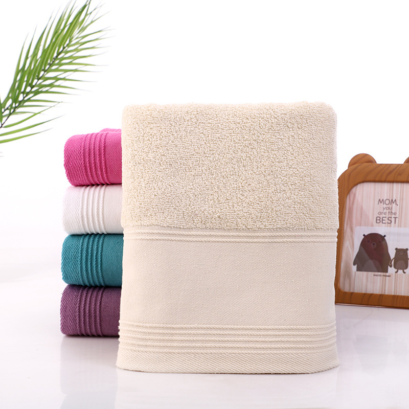 Custom wholesaler high quality polyester cotton thickened absorbent adult household soft hand bath towel set