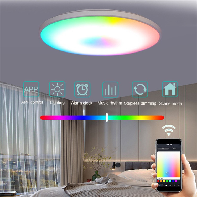 new design modern lights ceiling chandelier wifi APP control RGB smart led ceiling light for bedroom