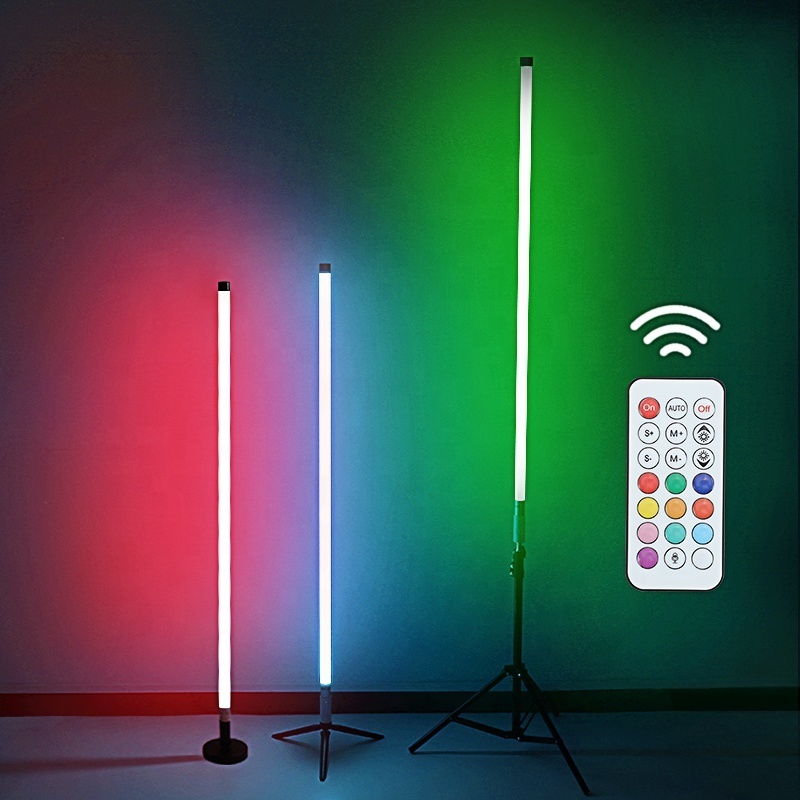 wholesale Modern bedroom led simple RGB floor light color changing rechargeable led rgb light floor lamp