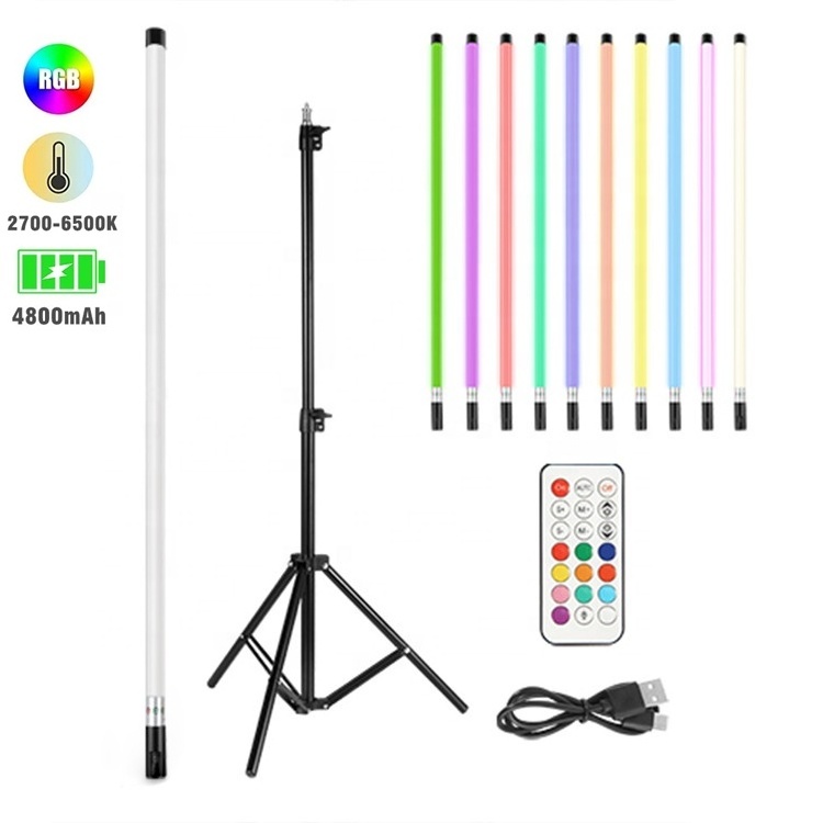 TL-100PRO 36W Portable Handheld wireless RGBW Studio Lighting Wand Remote Control RGB Shooting Video LED Photography Light