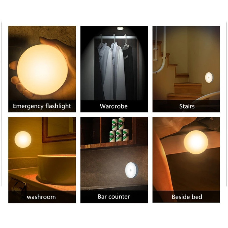 6LED Body Motion Sensor Wall Light Night Light Induction Lamp Closet Corridor Cabinet led Sensor Light