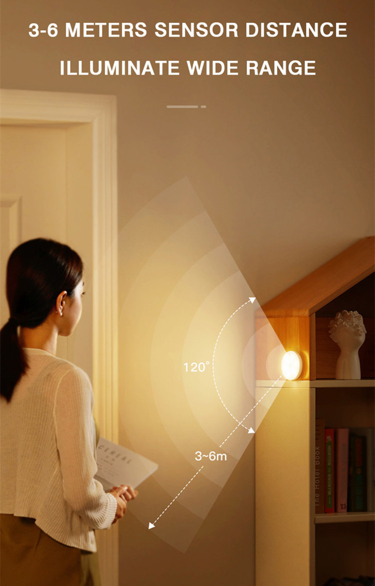 6LED Body Motion Sensor Wall Light Night Light Induction Lamp Closet Corridor Cabinet led Sensor Light