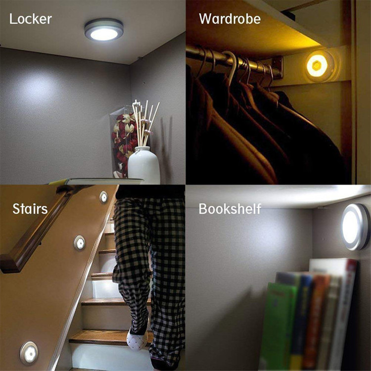 6LED Body Motion Sensor Wall Light Night Light Induction Lamp Closet Corridor Cabinet led Sensor Light