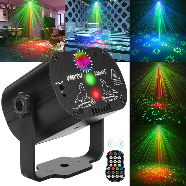 Mini RGB LED Laser Projector DJ disco Stage Light Red Blue Green Lamp USB Rechargeable Wedding Birthday Party led disco light