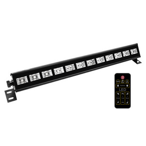 Led 12 Led Uv Black Light Bar Remote Control Wall Washer Room Stage Decoration Light