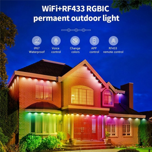 Wholesale Outdoor IP67 Waterproof Christmas Decoration wifi Smart APP remote control RGB Eave Light rgbw led pixel point