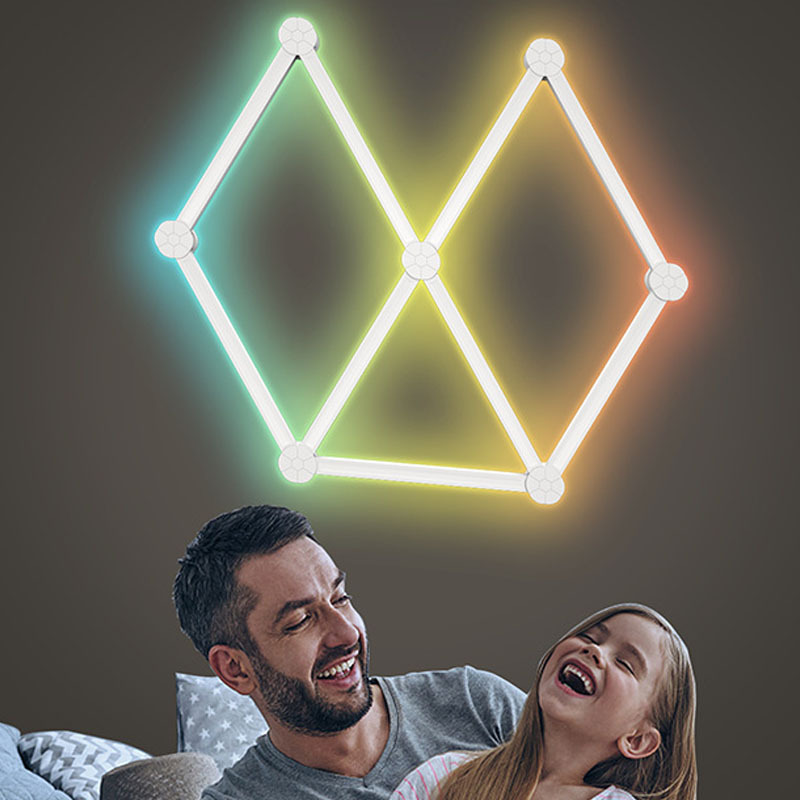 Nordic Modern Tuya Smart Wifi App Control Led Ambient Lights Wall Neon Light For Living Room