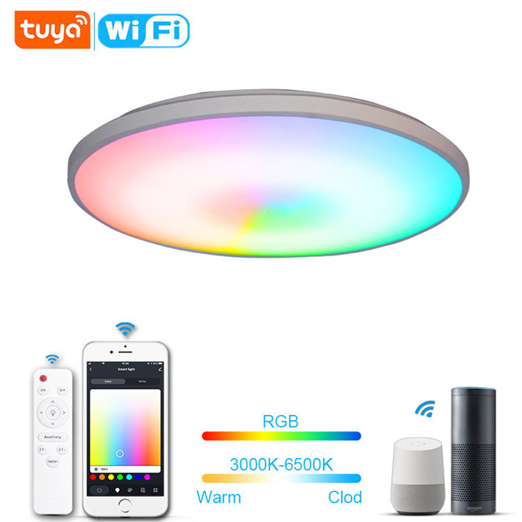 new design modern lights ceiling chandelier wifi APP control RGB smart led ceiling light for bedroom