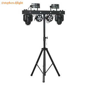 2024 Professional Portable Dj Lights Disco Dj Equipment Gig Bar 2pcs 6x5w Rgbw 4-in-1 Led Par Bar Stage Lighting With Stand