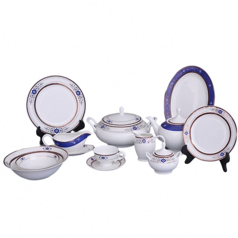 Floral Pattern Unique Dinnerware Sets Crockery Bowls Set With Lids Ceramic Dinner Plates Dinnerware Set