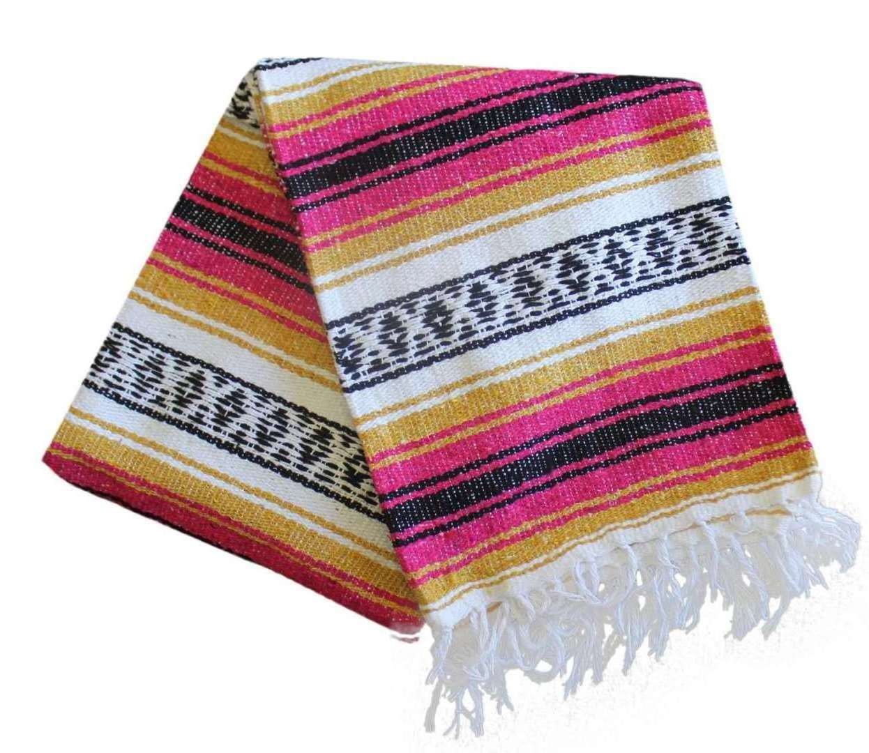 Wholesale Fashion Tassels 40% Polyester 60% Cotton Beach Towels Cotton Yoga Blanket Mexican Shawls