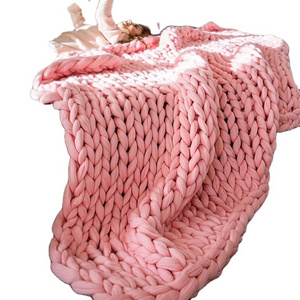 Hot Sales throw blanket in bulk for sofa Wholesale Handmade  Super Soft Knitted Throw Blanket