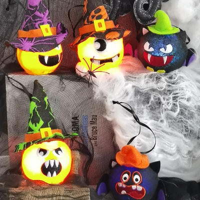 Hot Ornaments Lantern Outdoor Decoration Props Pumpkin Light Up Halloween Skeleton Pumpkins Led Lights Halloween Decorations