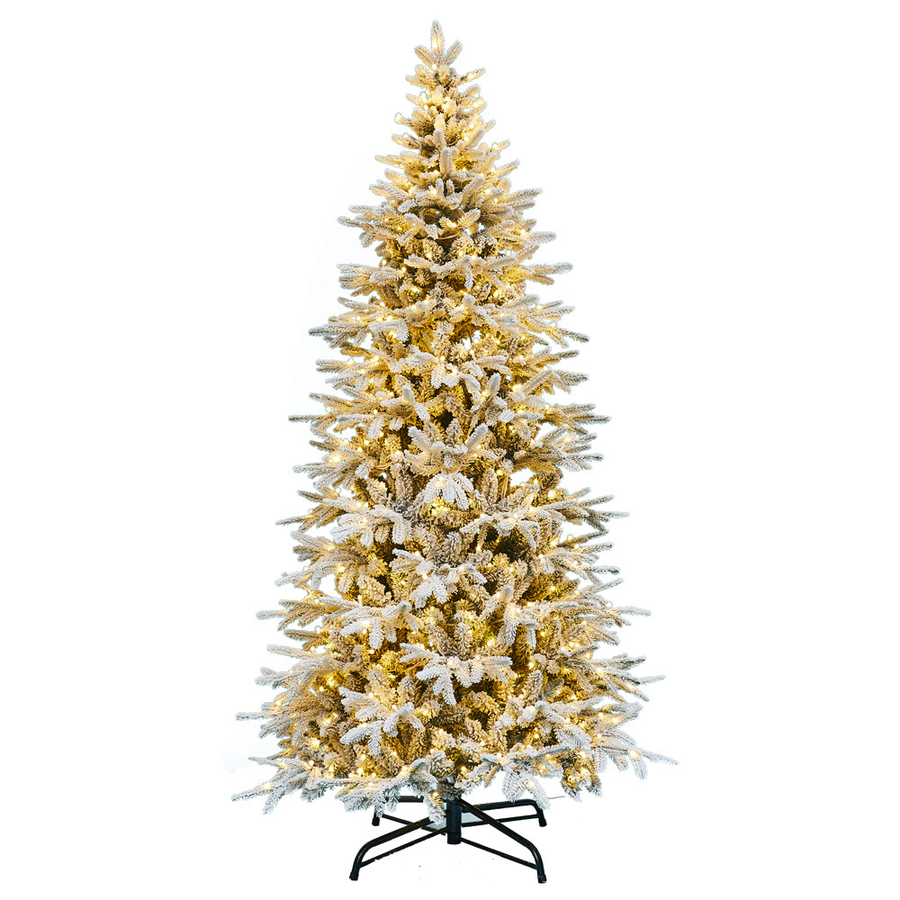 Duoyou Factory Supplier OEM Custom Wholesale DIY Decoration Pendant Film Artificial PVC White Snowing Christmas Tree