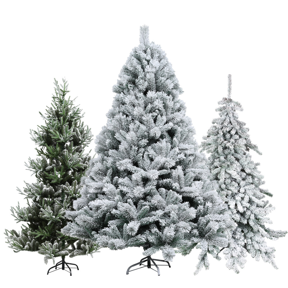 Duoyou China Factory Handmade Luxury Premium Outdoor Artificial Xmas Snowing Flocked Christmas Tree