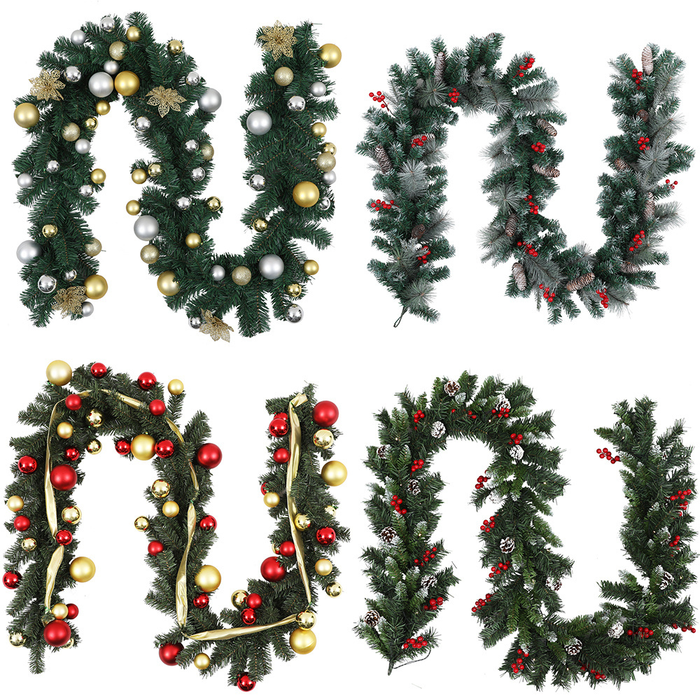 Duoyou Festival Decoration PVC Plastic Home Door Wall Artificial Xmas Christmas Garlands Wreaths